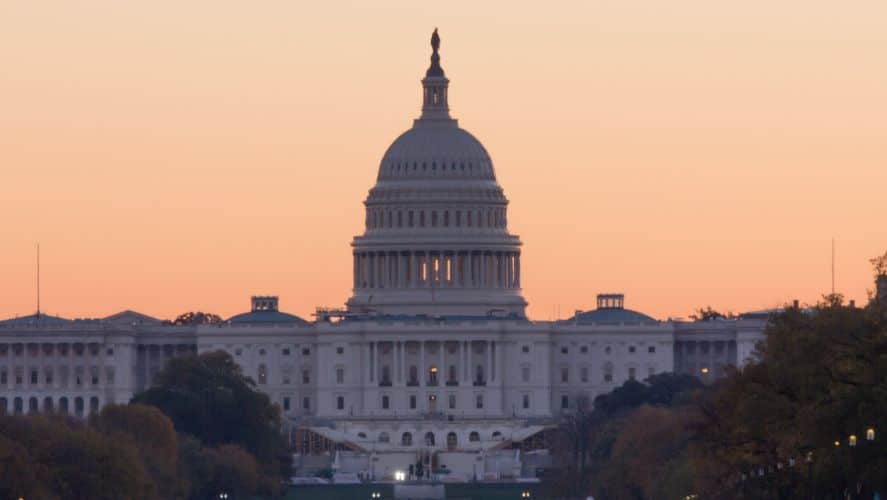 a street view of the united states capitol building